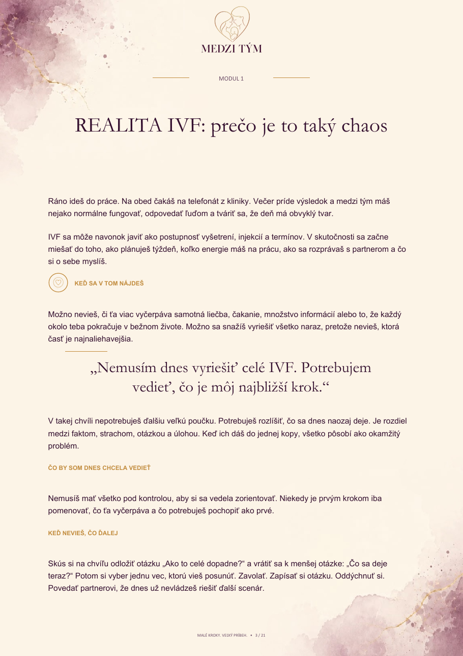Ukážka strany: Poznámky z REALITY IVF